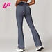 high waisted crossover flare legging